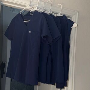 Navy Blue Scrubs Tops
